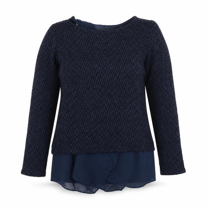 Womens UK Size L Green Envelope Blue Pullover Jumper