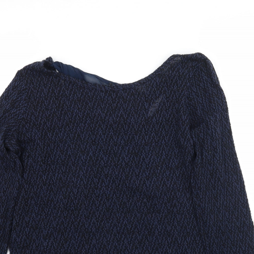 Womens UK Size L Green Envelope Blue Pullover Jumper