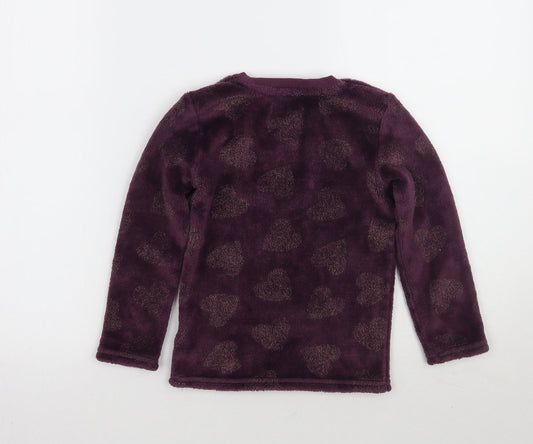 Primark Girls Purple   Pullover Jumper Size 5-6 Years
