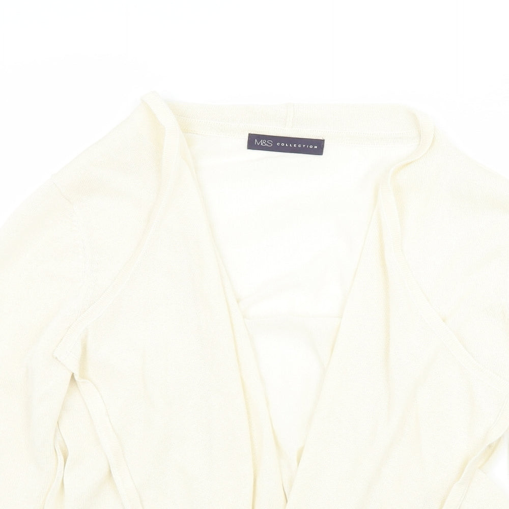 Womens UK Size  Marks and Spencer Ivory Cardigan Jumper