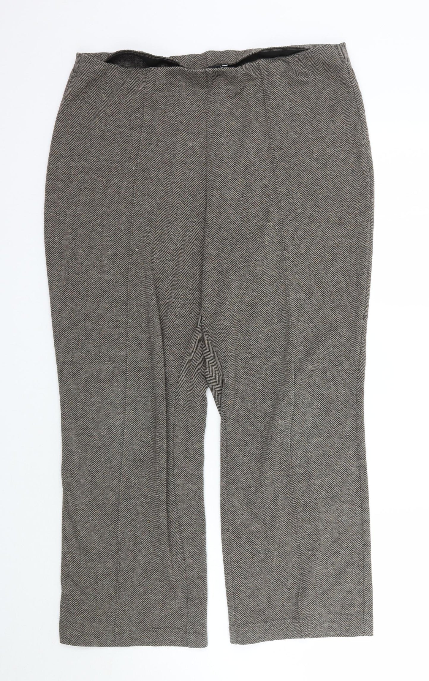 BM Womens Brown Geometric  Trousers  Size 16 L28 in