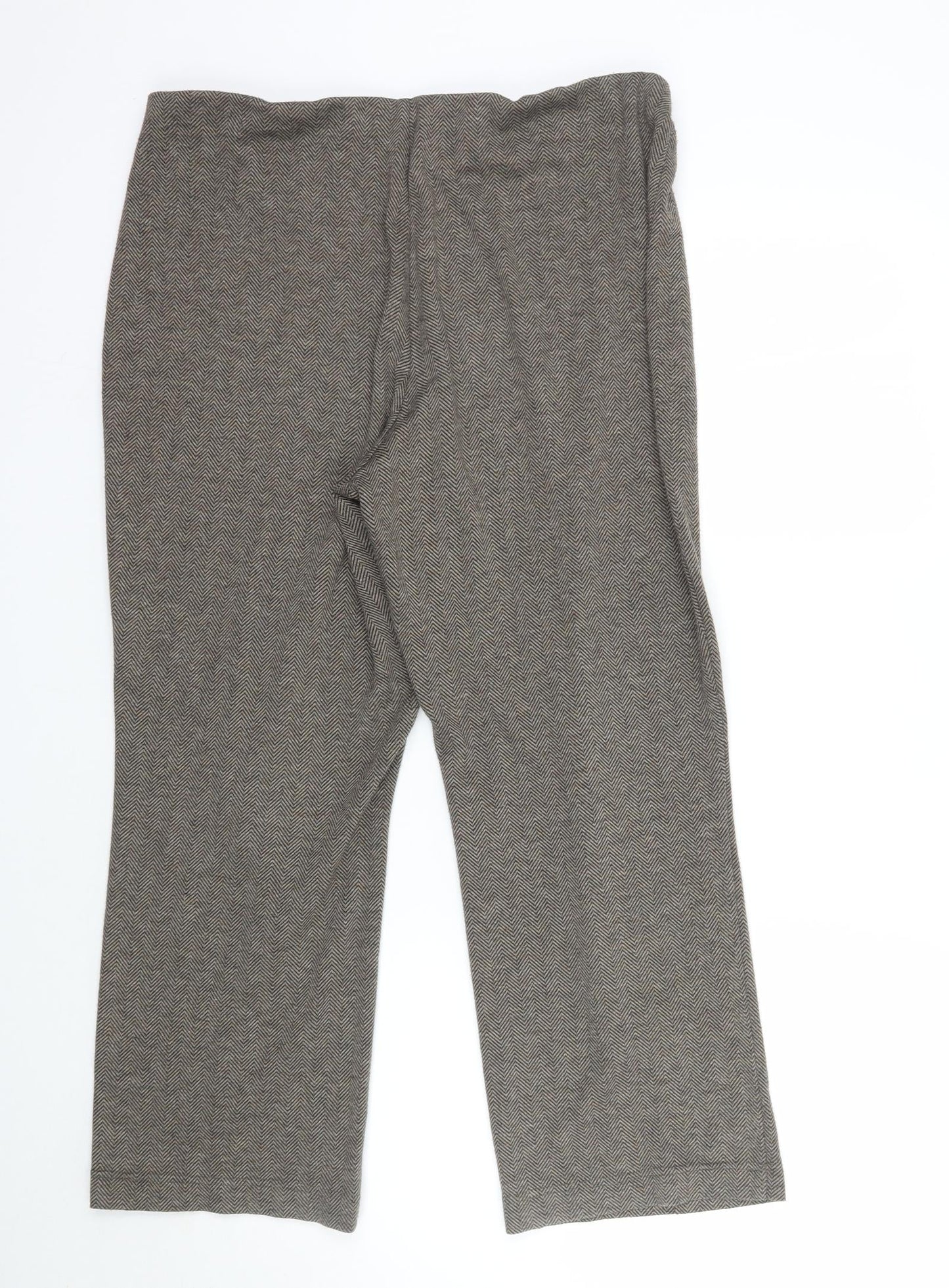 BM Womens Brown Geometric  Trousers  Size 16 L28 in