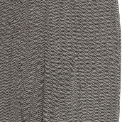 BM Womens Brown Geometric  Trousers  Size 16 L28 in