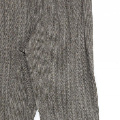 BM Womens Brown Geometric  Trousers  Size 16 L28 in