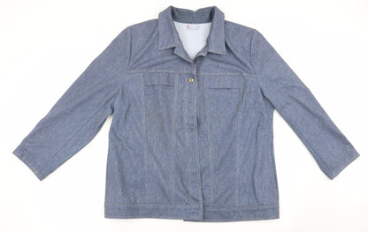Finn Karelia Womens Blue   Jacket    - Denim Look Shirt Style Jacket