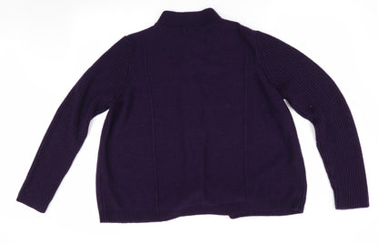 Womens UK Size L BM Purple Cardigan Jumper
