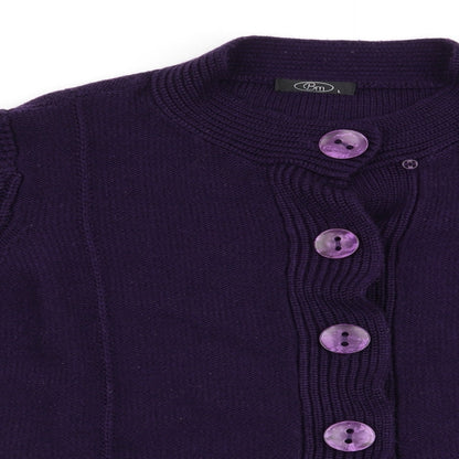 Womens UK Size L BM Purple Cardigan Jumper