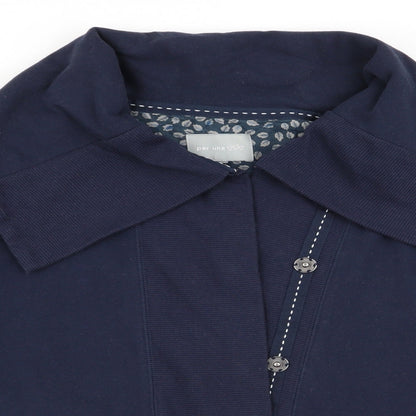 Per Una Womens Blue   Jacket  Size M  - Large Collar