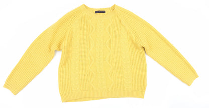 Womens UK Size  Marks and Spencer Yellow Pullover Jumper