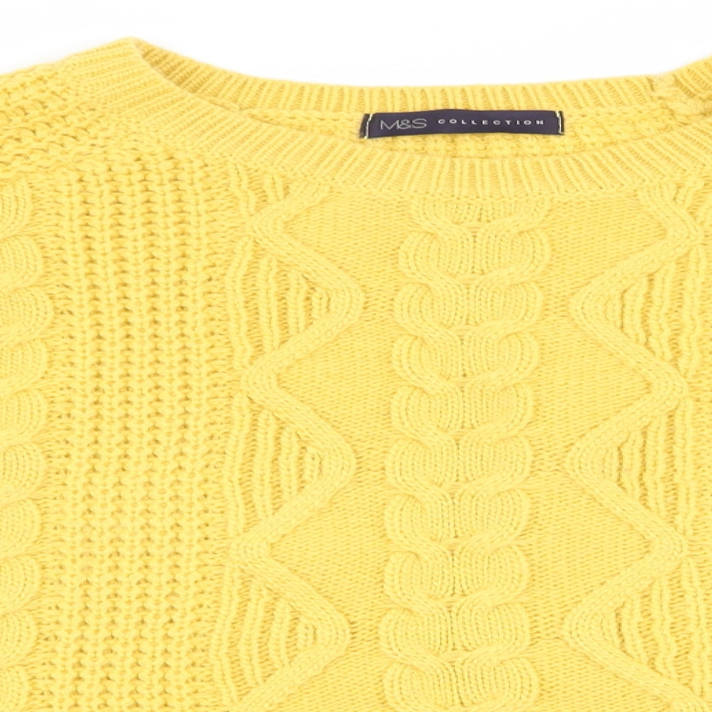 Womens UK Size  Marks and Spencer Yellow Pullover Jumper