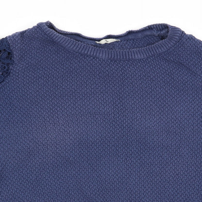 TU Womens Blue   Pullover Jumper Size 12  - Lace sleeves