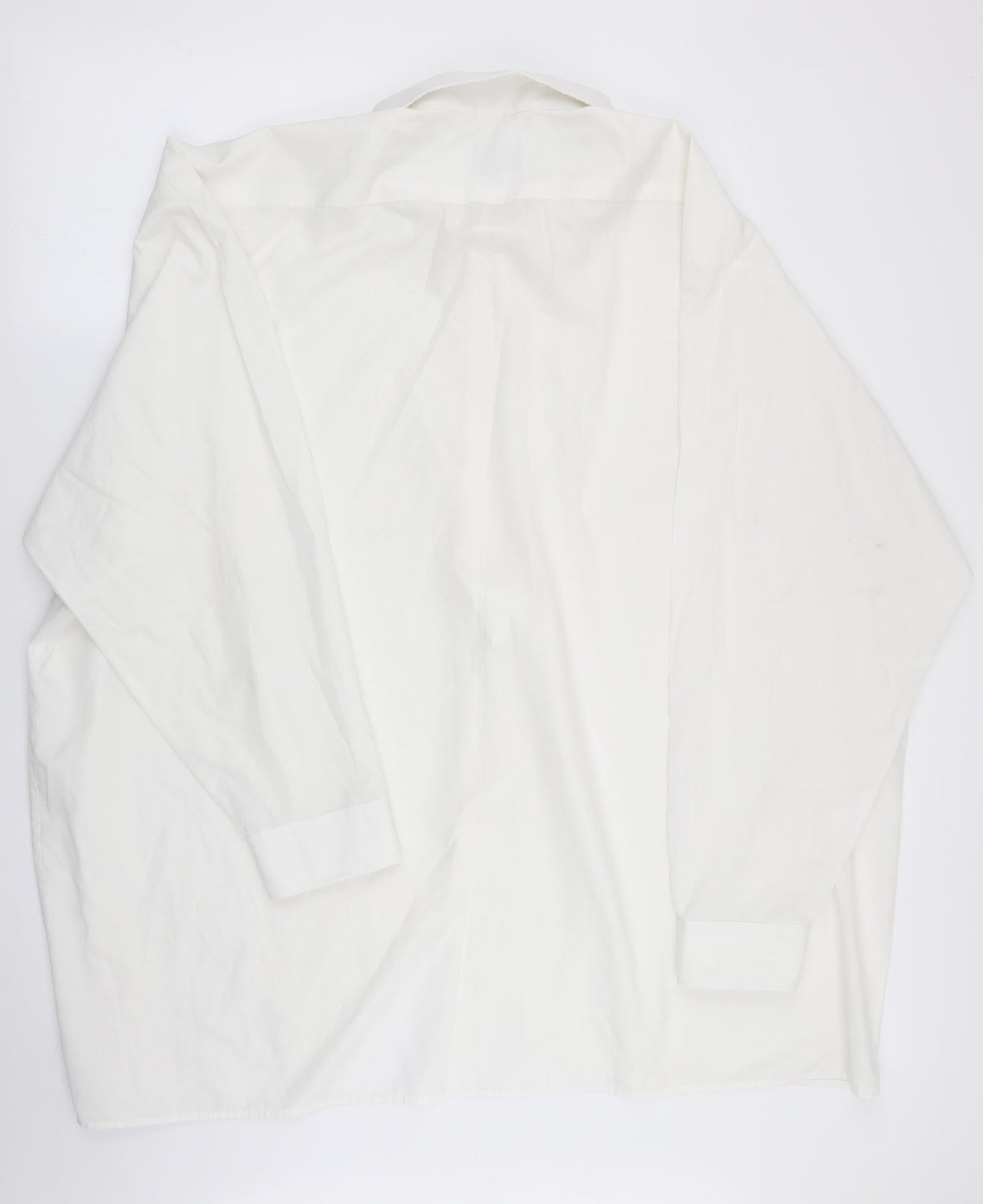 Mens UK Size  Double TWO White  Button-Up Long Sleeve Casual Shirt