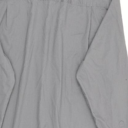 Mens UK Size  Jacamo Grey  Button-Up Long Sleeve Casual Shirt