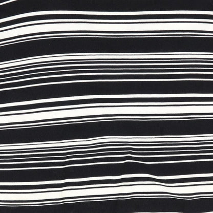 AMARANTO Womens Black Striped  Cardigan Jumper Size 14