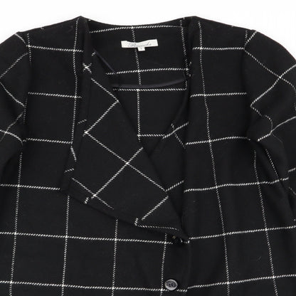 Womens UK Size 8 Peacocks Black Overcoat