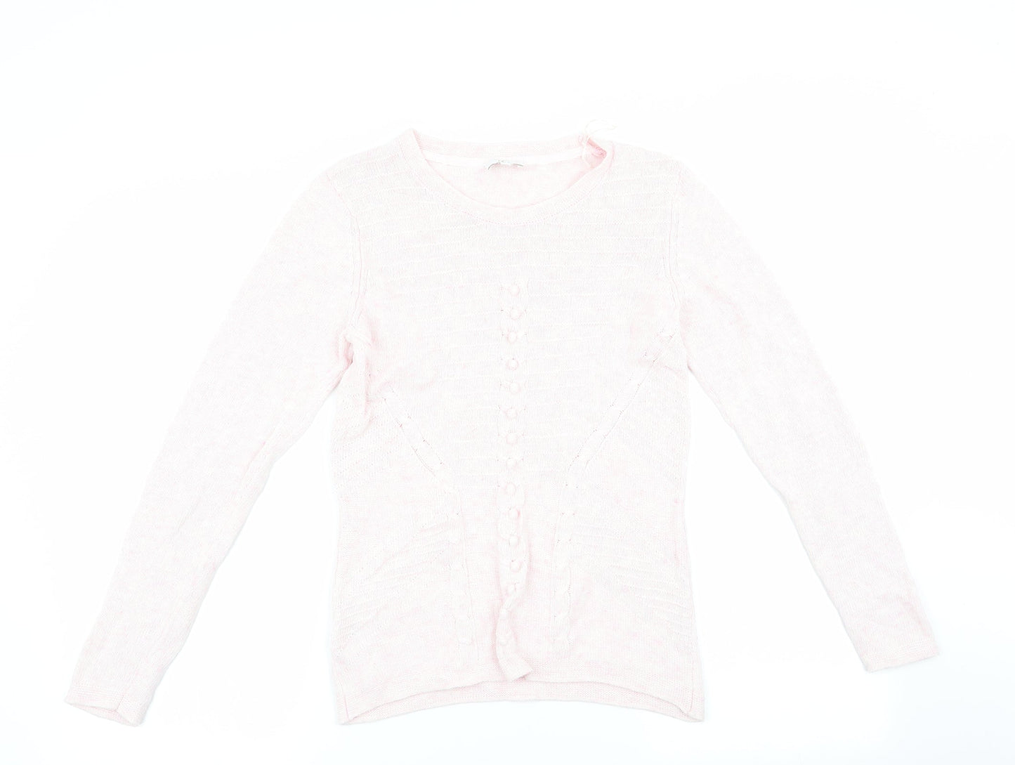 Womens UK Size S CC Pink Pullover Jumper