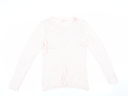 Womens UK Size S CC Pink Pullover Jumper