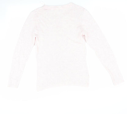 Womens UK Size S CC Pink Pullover Jumper