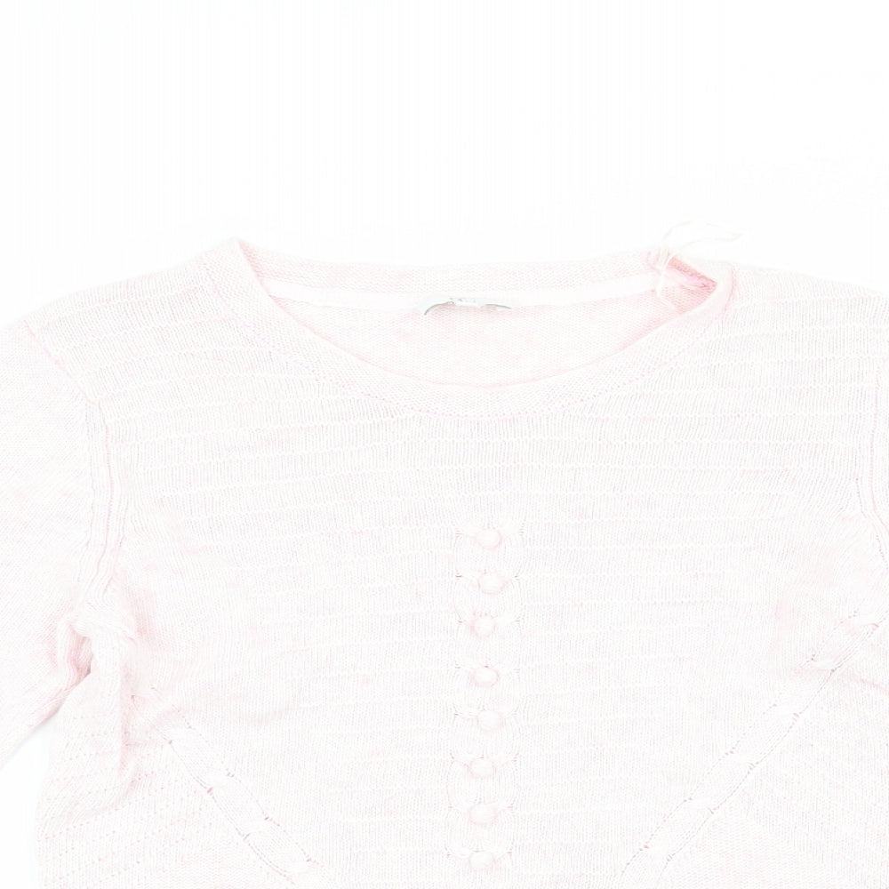 Womens UK Size S CC Pink Pullover Jumper