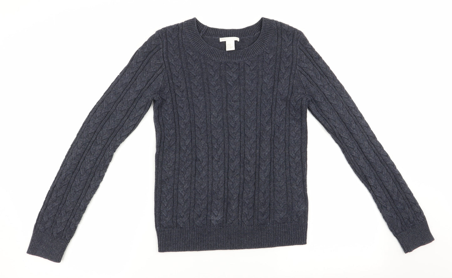 Womens UK Size 4 H&M Blue Pullover Jumper