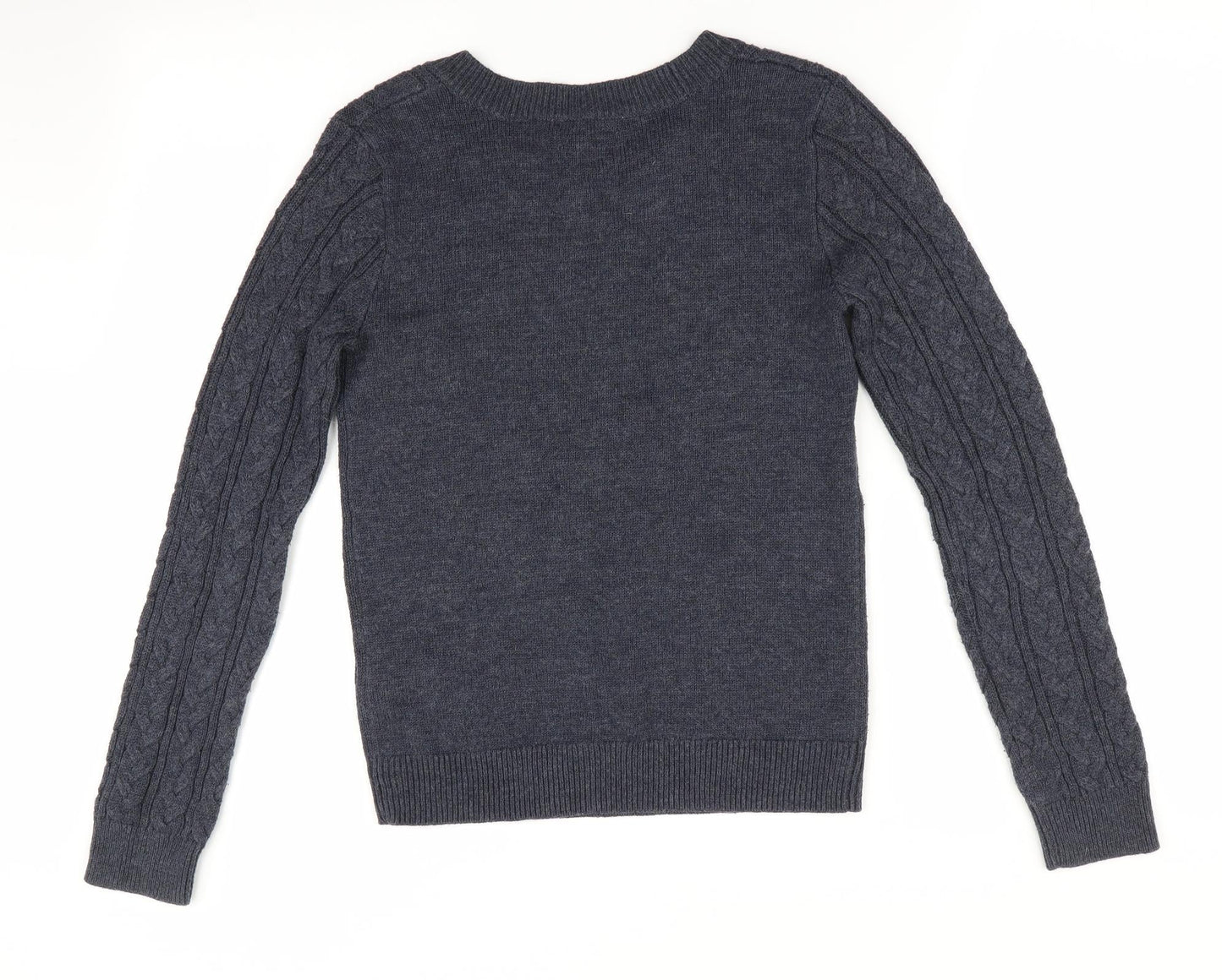 Womens UK Size 4 H&M Blue Pullover Jumper