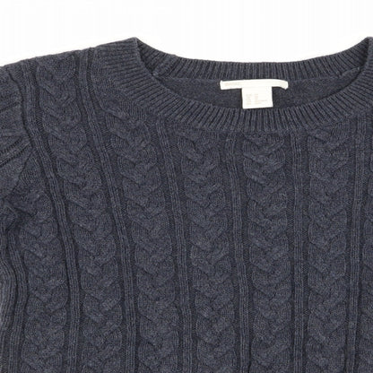 Womens UK Size 4 H&M Blue Pullover Jumper