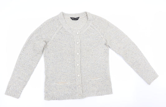 Womens UK Size 12 Dorothy Perkins Grey Cardigan Jumper