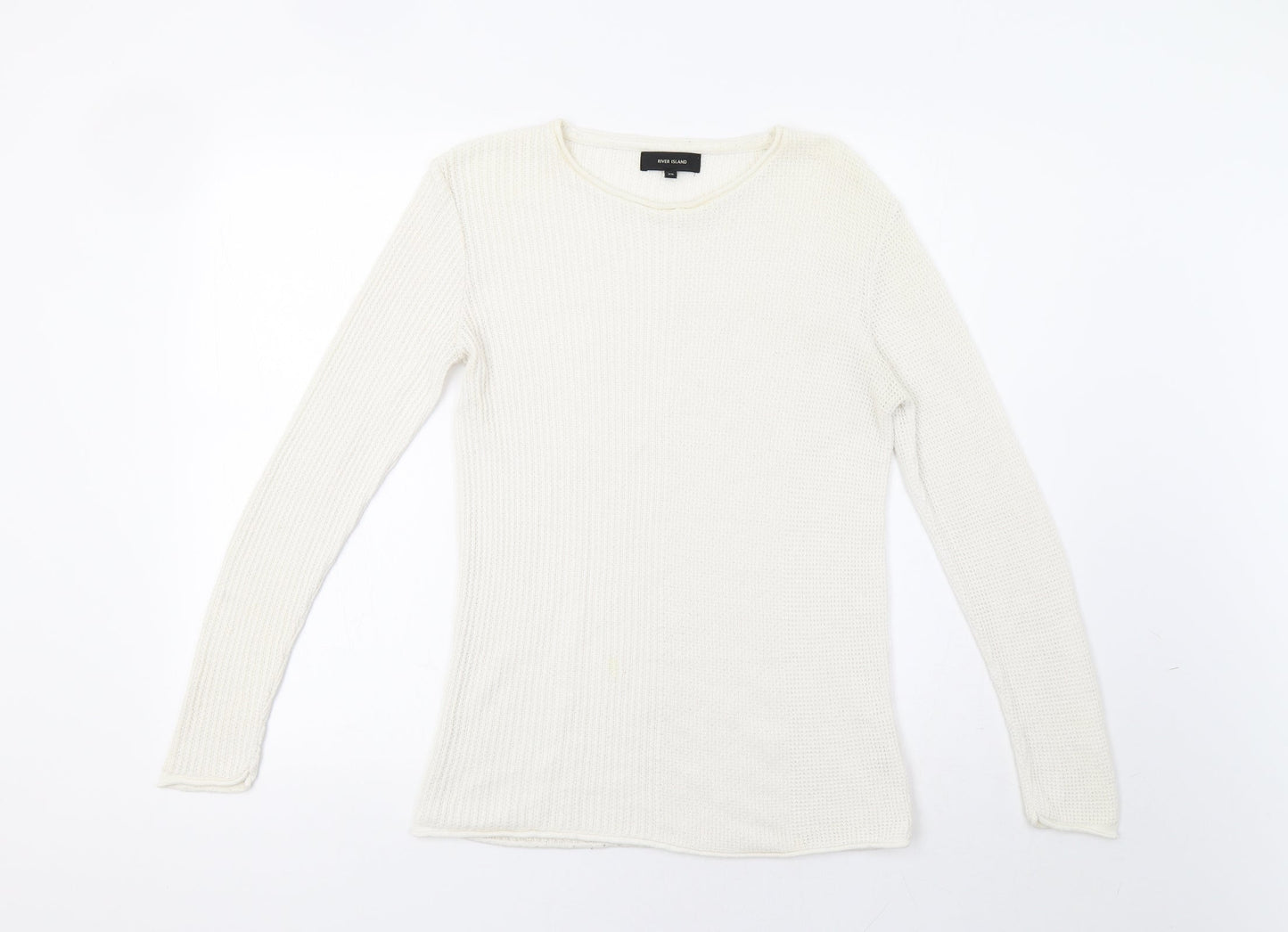 Womens UK Size XS River Island White Pullover Jumper