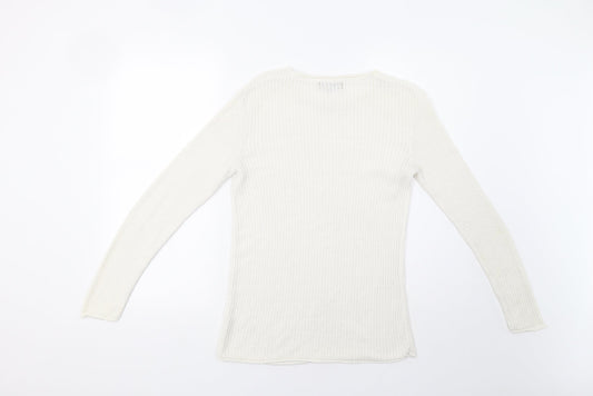 Womens UK Size XS River Island White Pullover Jumper