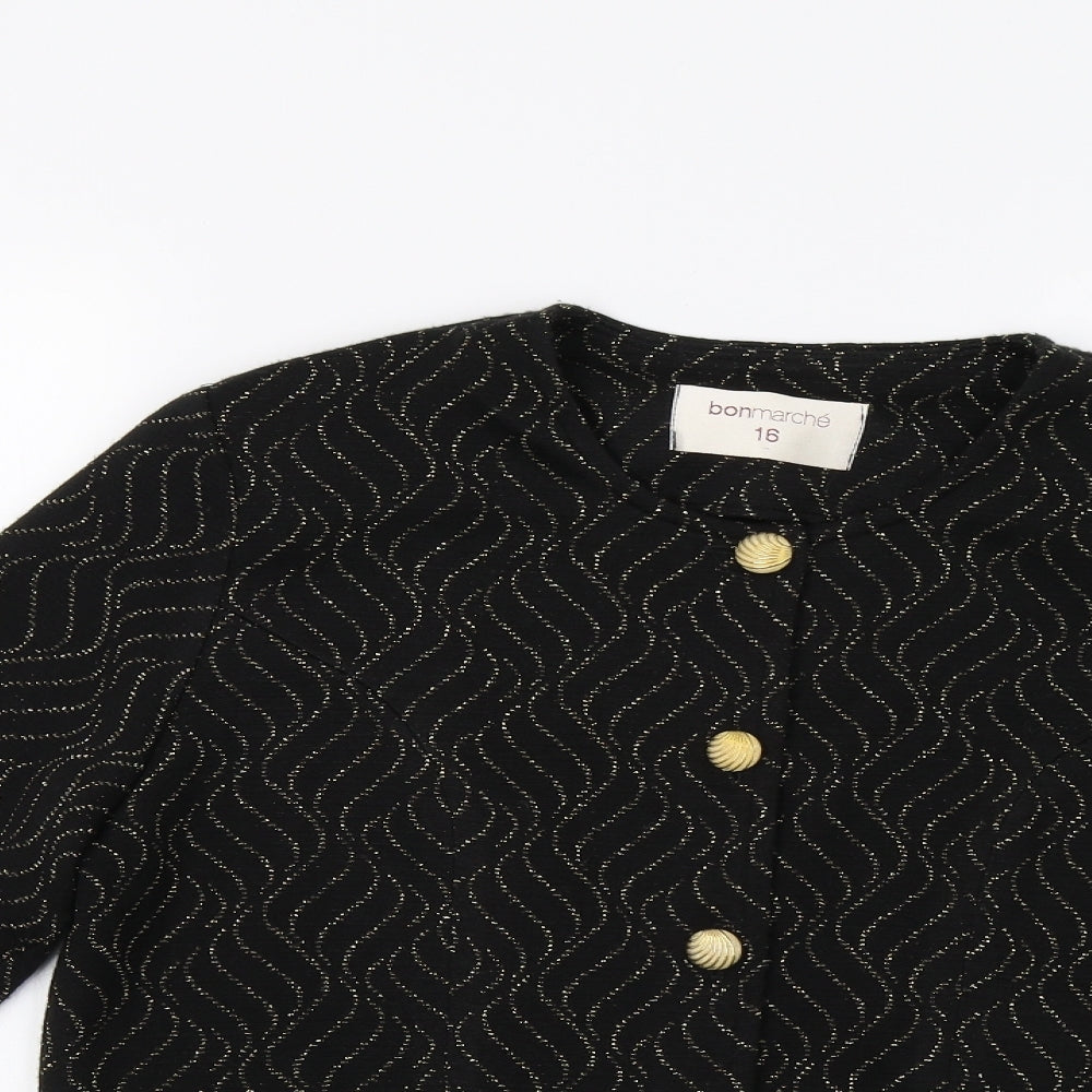 Womens UK Size 16 Bonmarché Black Jacket