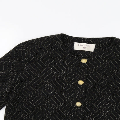 Womens UK Size 16 Bonmarché Black Jacket