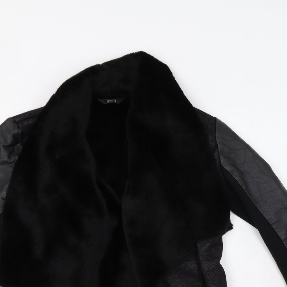 F&F Womens Black   Overcoat Coat Size 10