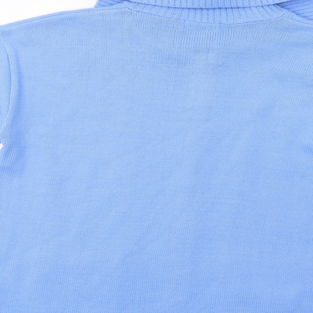 Womens UK Size L Monique Blue Full Zip Jumper