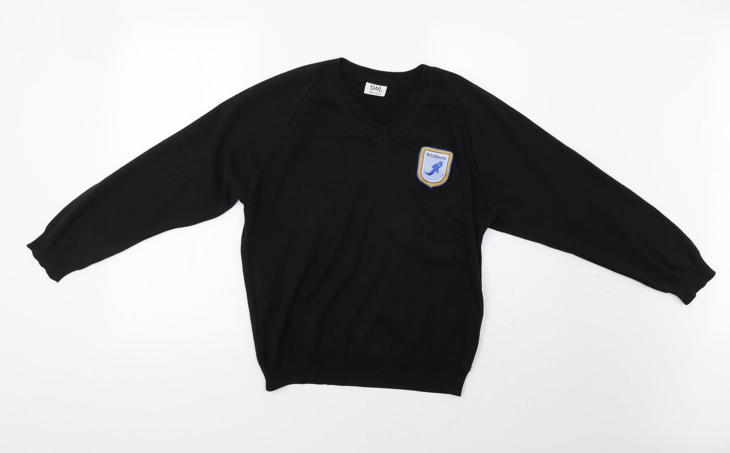 SWI Mens Black   Pullover Jumper Size S
