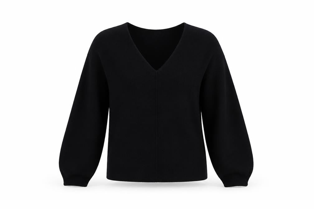 Front view of H&M women’s black jumper, size M