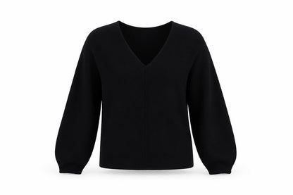 Front view of H&M women’s black jumper, size M