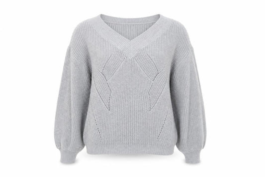 Front view of Miss Selfridge women’s grey jumper, size M