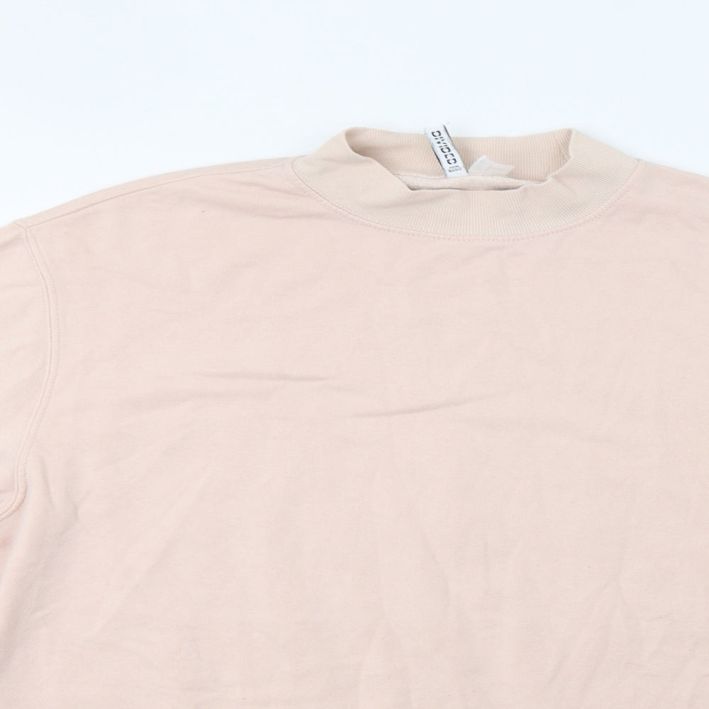 H&M Womens Pink   Pullover Sweatshirt Size M