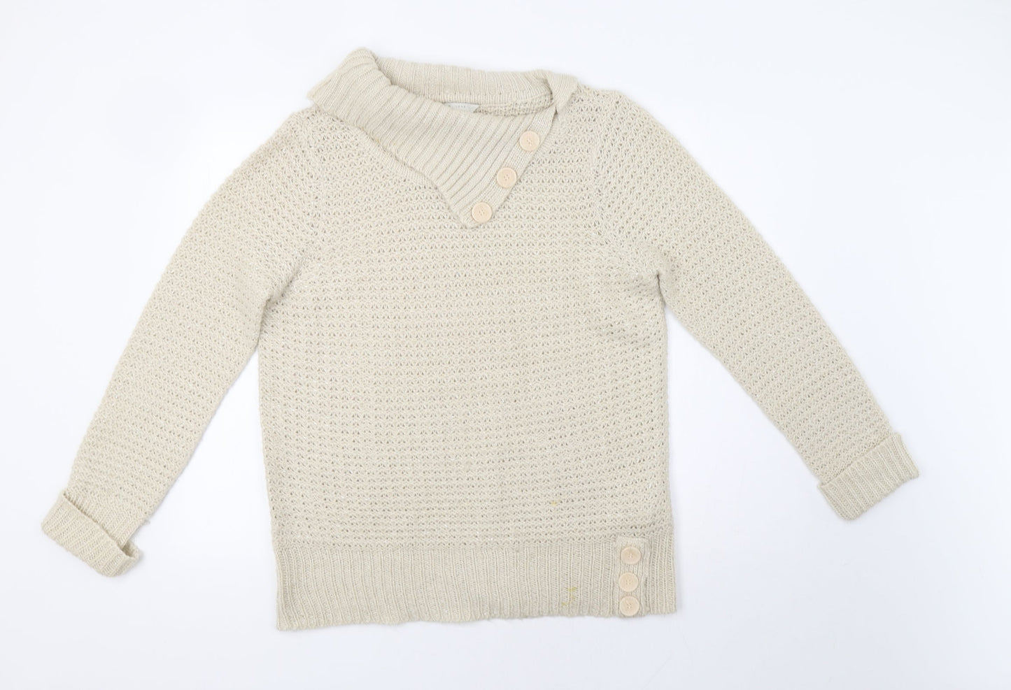 Womens UK Size 16 BHS Beige Pullover Jumper