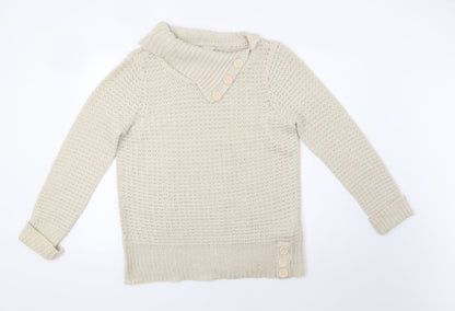 Womens UK Size 16 BHS Beige Pullover Jumper
