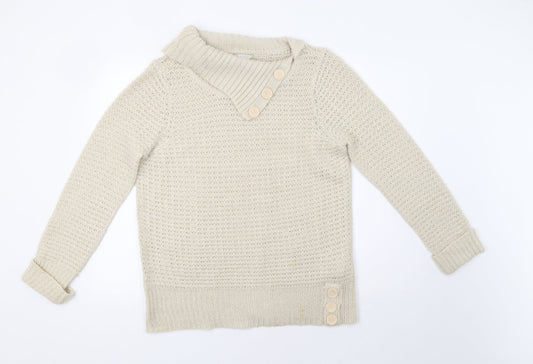 Womens UK Size 16 BHS Beige Pullover Jumper