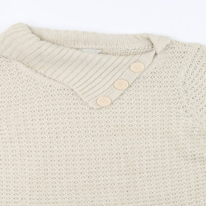 Womens UK Size 16 BHS Beige Pullover Jumper