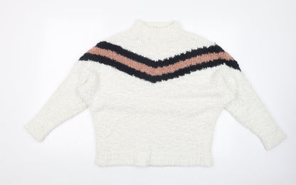 FASHION PRIVATE COMPANY Womens Multicoloured Striped  Pullover Jumper Size S