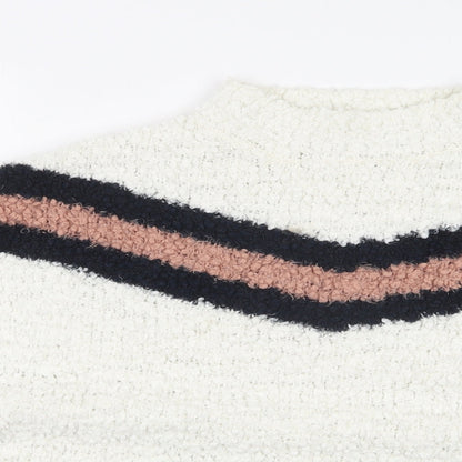 FASHION PRIVATE COMPANY Womens Multicoloured Striped  Pullover Jumper Size S