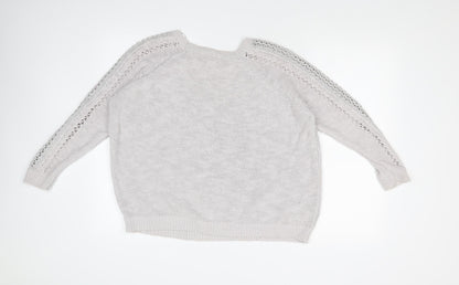 River Island Womens Grey Argyle/Diamond  Pullover Jumper Size 12