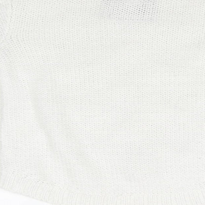 TU Girls White Argyle/Diamond  Pullover Sweatshirt Size 8 Years
