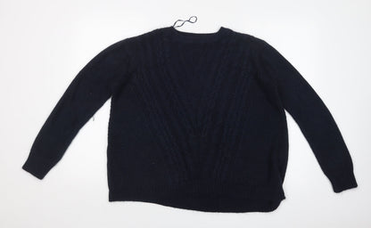 Womens UK Size M Peacocks Blue Pullover Jumper