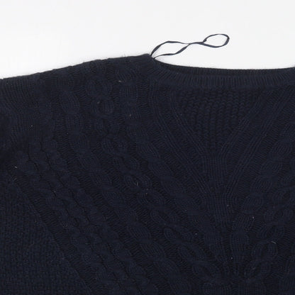Womens UK Size M Peacocks Blue Pullover Jumper