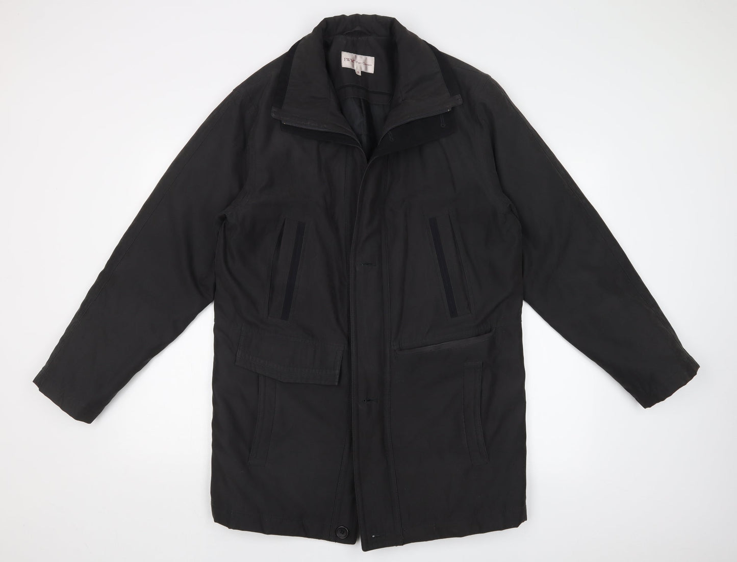 Mens UK Size S EWM Black Overcoat