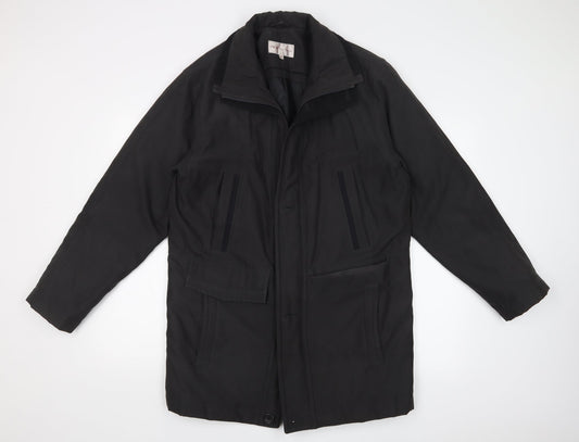 Mens UK Size S EWM Black Overcoat